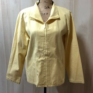 Eileen Fisher Pale Yellow zipper 🧥 Jacket - XL